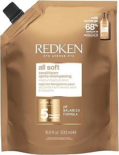 Redken Condicionador All Soft, Promove hidratação profunda e 15x mais maciez, Maciez intensa, Fórmula com óleo de argan, Para cabelos secos e opacos, 500ml
