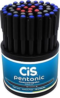 Caneta Pentonic Cis CIS, Azul, preta e vermelha
