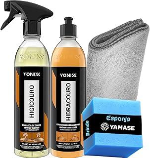 Kit higicouro hidracouro 500 ml vonixx - produto para limpeza de couro em geral banco bolsa sapato jaqueta