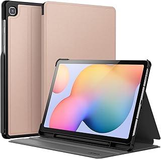JETech Capa para Samsung Galaxy Tab S6 Lite 10,4 Polegadas 2024/2022/2020 com S Pen Suporte de Lápis, Suporte Fólio Slim Tampa Protetora Mesa, Ângulo de Visão Dupla (Rosa Ouro)