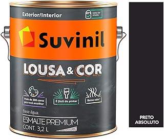 Tinta Esmalte Base de Água Suvinil Lousa e Cor Preto Absoluto R756 3,2L- 50580044