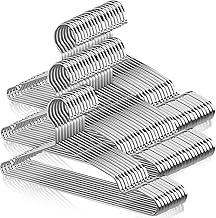 50PCS Cabides para Roupas aço Inoxidável - Cabide Sólidos de 42 CM com Ranhura em U de Metal Espessante, Leves e Duráveis para Roupa