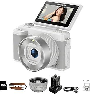 Câmera Fotográfica Digital 80MP Interpolado | Sensor CMOS 12MP, Vídeo 5K, Zoom Digital 18X, Flash, Tela HD 3.0, Wi-Fi, 32GB, Bateria Extra e Carregador