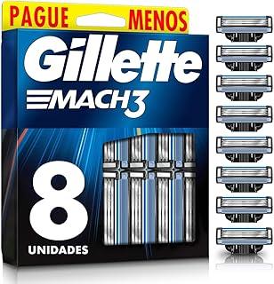 Gillette Mach3 - Carga para Aparelho de Barbear, Leve 8 Pague 6 (o pacote pode variar)