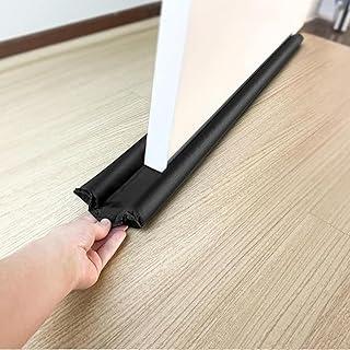 Protetor Veda Porta Duplo Rolinho Impermeável Ajustável – Proteção Contra Poeira e Insetos - Isolamento Acústico 80cm-THREE BROTHERS (Protetor Preto, 80)