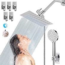 Chuveiro Kit de Aço Inox, 20CM Chuveiro Portátil, Ducha Manual de Alta Pressão KIt