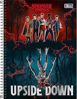 Tilibra - Caderno Espiral Capa Dura Universitário Connect 10 Matérias Stranger Things 160 Folhas - Upside Down - 200mm x 275mm - 1 unidade