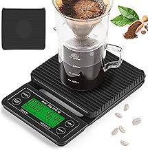 5 kg/0.1 g Balança Digital de Alta Precisão para Café e Infusões, Balança com Temporizador, Escala de Peso de Café com Tela LED, Balança de Cozinha Elétrica Precisa