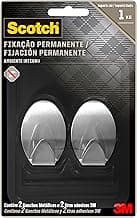 Scotch, 3M, Gancho Adesivo, Fixação Permanente, Sem Furos, Metálico, 2 unidade com 15.08% de desconto por R$ 16,90 na amazon