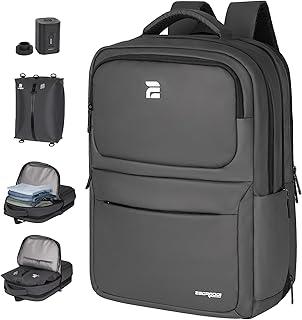 Mochila Vacuo com Bomba e Saco a Vacuo Independentes, Mochila Viagem Expansível a Vácuo de 32L, Acomoda Laptops de 17 Pol, Resistente à Água, Viagens e Deslocamentos Diários, Cinza Escuro