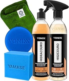 Kit Limpeza e Hidratação de Couro, Bancos, Sofás, Bolsas e jaquetas de Couro. Vonixx Hidracouro e Higicouro com 13.87% de desconto por R$ 67,93 na amazon