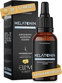 Melatonina em Gotas Sublingual 30ml Maracujá ELLYM NUTRITION Rápida Absorção Efeito Imediato 0,21mg Melatonin por Gota