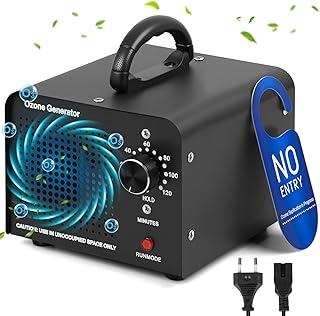 60.000 mg/h Gerador de Ozônio Industrial/Doméstico, 110 V Máquina de Ozônio de Alta Capacidade, Gerador de Ozônio Comercial com Temporizador de 120 Minutos, Remoção de Odor de Máquina de Ozônio