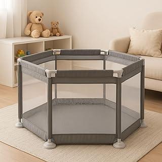 Cercadinho Bebê Infantil Chiqueirinho Criança Menino Menina Cercadinho com Grade