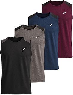 Kit com 4 Camisetas Regata Dry Fit Masculina Sem Manga Academia Treino
