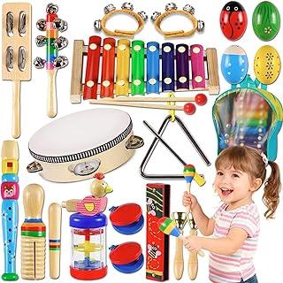 Percussão Instrumentos Musical Set de Madeira Montessori Brinquedos Educativo Infantil Com Bolsa