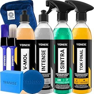 Kit Limpeza Automotiva Completa Vonixx Cera Carnauba Tok Final V-mol Revitalizador de Plasticos intense Sintra fast com 34.19% de desconto por R$ 108,50 na amazon