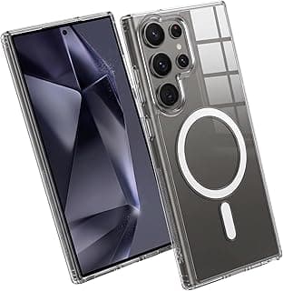 Capa para Samsung Galaxy S24 ULTRA Capinha Slim Premium com [Proteção de Camera] Magnetica Anti-Amarelamento, Compatível MagSafe, Transparente Clear Case Resistente Riscos Anti Impacto