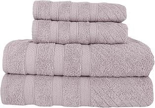 Kit 2 Toalhas de Banho + 2 Toalhas de Rosto Donatella 100% Algodão Variedade de Cores Cor:Bege Latte