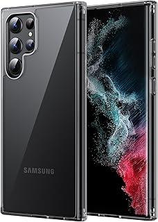 JETech Capa para Samsung Galaxy S22 Ultra 5G 6,8 Polegadas, Case Protetora de Telefone à Prova de Choque Não-Amarelecimento, Capinha Parte Traseira PC Rígido Anti-Riscos (Preto)