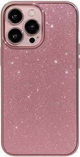 Capa Capinha para Iphone 11 11 Pro Max 12 12 Pro Max 13 13 Pro Max 14 Pro Max Glitter 2 em 1 Transparente Proteção Anti Impacto Anti Queda Bordas Elevadas Protecao Cameras (Rosa, Iphone 12 Pro Max)