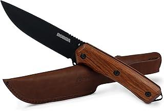 Faca Cimo Ax Borba Carbono 5" Cabo Madeira com Bainha - Preta