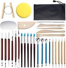 Kit de Ferramentas de Esculpir 30 Peças para Cerâmica Fria, Argila e Artesanato, Estecas ceramica fria - Ferramentas Profissionais Dupla Face, para Escultura e Criação de Peças Artísticas