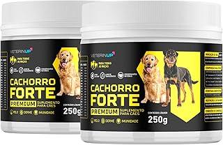 Kit 2 Potes Cachorro Forte Premium 250g | Suplemento Canino para Queda de Pelo, Imunidade, Digestão e Pelagem | Indicado por Veterinários | VeterinUp
