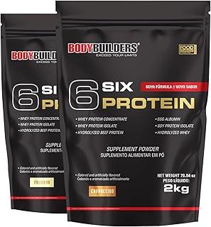 Kit 2x 6 Six Protein Cappuccino e Baunilha 2kg - Bodybuilders