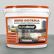Manta Líquida Emborrachada Premium 1KG – Impermeabilizante Zero Goteira para Telhados, Lajes e Vazamentos – Eurodecor - BRANCO