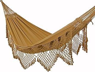 Rede de Dormir e Descanso Safira Casal Extra Algodão (Caramelo)