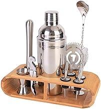 Kit Coqueteleira Bar Profissional Inox 12 Peças 550 ml Conjunto Barman para Cocktails Caipirinha Drinks Suporte de Madeira Festas Premium