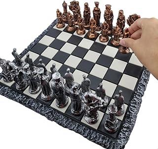 Jogo de xadrez Tabuleiro Profissional Medieval em Resina