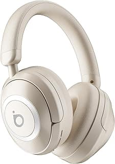 Fone de Ouvido Bluetooth, Basike BT21 Headphone Bluetooth, Redução de Ruído do ANC com Microfone, Certificação Hi-Pure Audio, 30 Horas de Duração da Bateria (Branco)