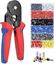 Alicate de Crimpar com Kit 1200 Terminais, Ferramentas de crimpagem autoajustáveis para 0,25-10mm², terminal de cabo de aço com ponteira quadrada