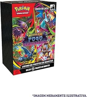 Pokémon TCG, Combo de Booster ME02 Fogo Fantasmagórico com 31.87% de desconto por R$ 171,00 na amazon