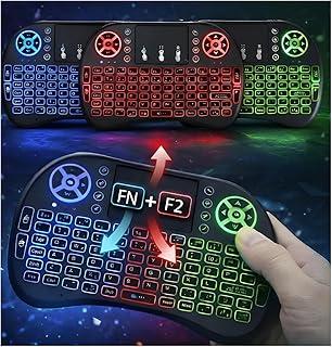 Mini Teclado Bluetooth, Ideal Para PC, Notebook, Smart TV, Celular, Tablet, e Video Game, XBOX e PS, Teclado Sem Fio, Teclas em LED Iluminado, Teclas de Controle Extra, Keyboard Wireless