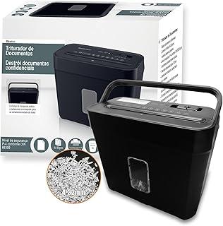 Fragmentadora de Papel 5 Folhas Corte Cruzado 4x30mm-Caxia de 8L Elétrica 110v/220v Triturador de Papel Compacto para Escritório em Casa - Segurança e Eficiência (110V)