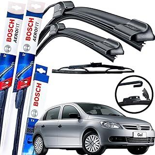 Palheta Limpador Parabrisa Bosch Aerofit Par de Palheta Limpadora Dianteiro + Traseiro Vw gol gancho 2009 à 2012