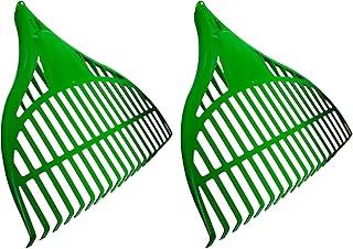 Kit 2 Vassoura Ancinho Rastelo De Jardim 20 Dentes 47cm Folhas, Gramado, Feno, Palha, Sem Cabo - Plasdoni