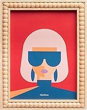 LYOR - Porta-Retrato de Mdf Balls Natural 10cm x 15cm