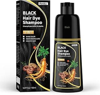 IIIMEIDU Shampoo de tintura de 3 em 1 shampoo instantâneo para tintura de ingredientes herbais para mulheres e para mim capa de xampu tintura 3 em 1-100% de cobertura cinza 150ml (Preto) com 18.14% de desconto por R$ 48,29 na amazon