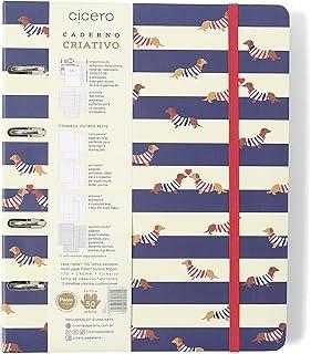 CADERNO CRIATIVO ARGOLADO PRAIA PAUTADO 17X24 CACHORROS