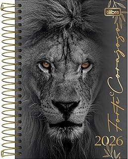 Tilibra - Agenda Espiral Diária 14,0 x 20,0 cm Louvor 2026 - Leão - Forte e Corajoso