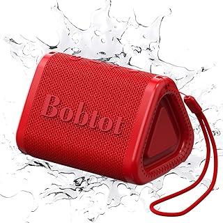 Bobtot Alto-falante Bluetooth portátil sem fio pico de 10 W, alto-falante de chuveiro pequeno IPX7 à prova d'água, tempo de reprodução de 15H, som alto e estéreo com graves, emparelhamento TWS para
