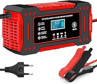 Carregador De Bateria Automotivo, Bivolt, Inteligente 12V 6A Para Carros E Motos Com Tela Digital, Sobrecarga Superaquecimento, Linha Premium Automotiva (Vermelho)