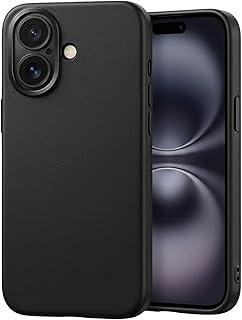 Capa para iPhone 16 Capinha [Ultra Slim] com [Proteção de Camera], Case Anti Impacto e Resistente, Anti Riscos, Leve, Aveludada e Design Elegante (Preto)