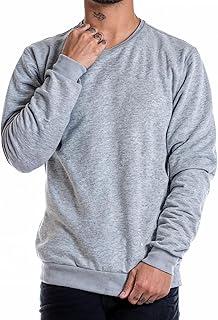 Moletom Masculino Blusão Básico Estilo Suéter Flanelado Confort Unissex