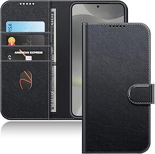 JETech Capa Carteira para Samsung Galaxy S24 5G, Case Magnética Flip de Couro PU à Prova de Choque com Suporte para Cartão, Recurso de Suporte e Proteção Total da Câmera (Preto)