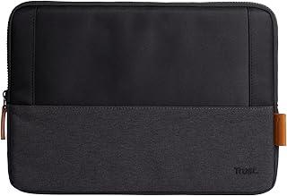 Trust Lisboa Capa para Notebook 13.3” – Plástico Reciclado, Acolchoada e Resistente a Impactos, Ideal para Trabalho, Escola e Viagens, Preto